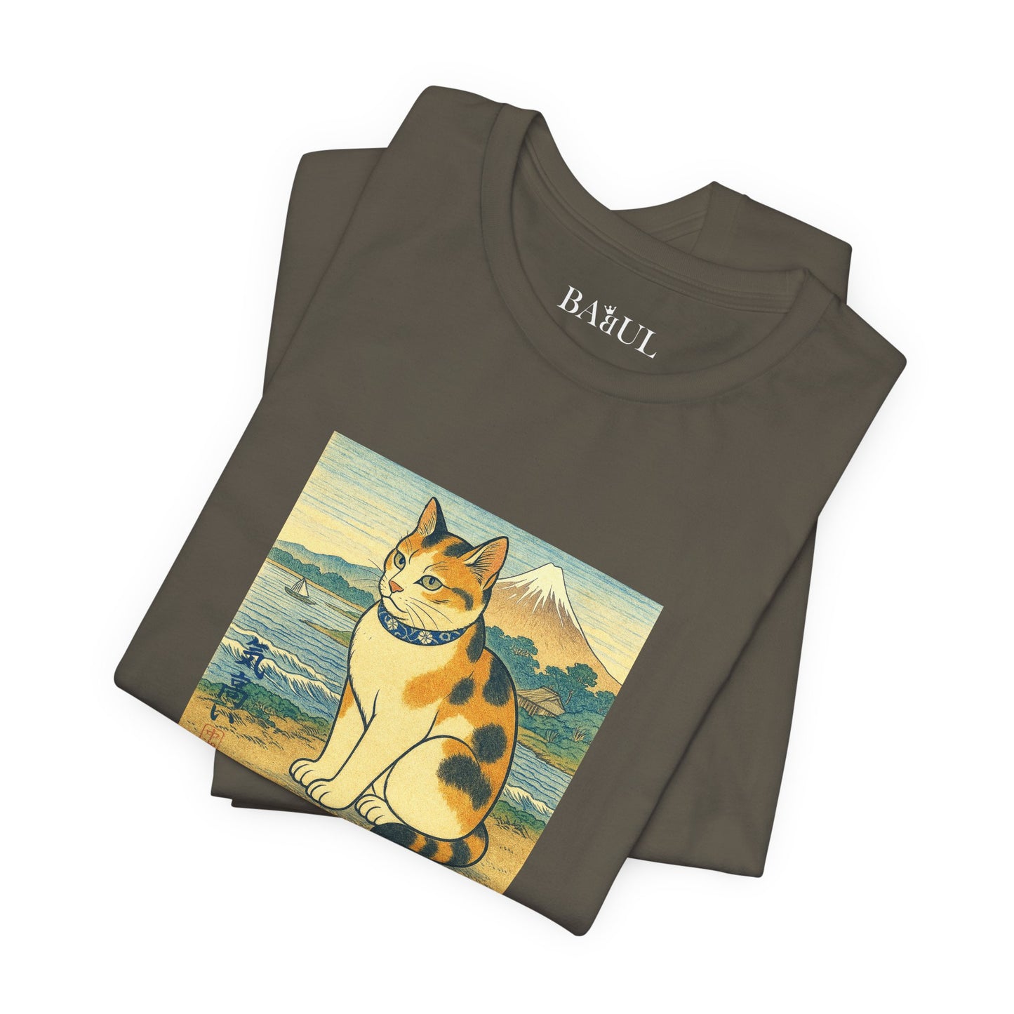 T-Shirt unisex CATART - Stile artistico giapponese UKIYO-E - Pittura iconica rivisitata con i gatti