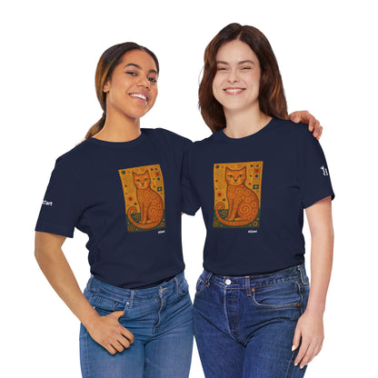T-shirt unisex CATART - KLIMT - Dipinto iconico rivisitato con i gatti