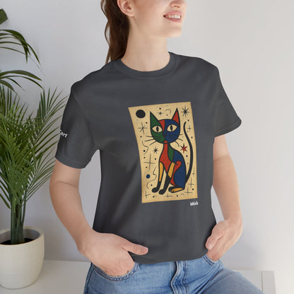 T-shirt unisex CATART - MIRO - Dipinto iconico rivisitato con i gatti