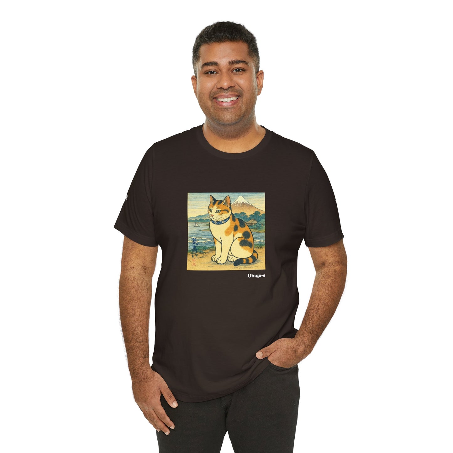 T-Shirt unisex CATART - Stile artistico giapponese UKIYO-E - Pittura iconica rivisitata con i gatti
