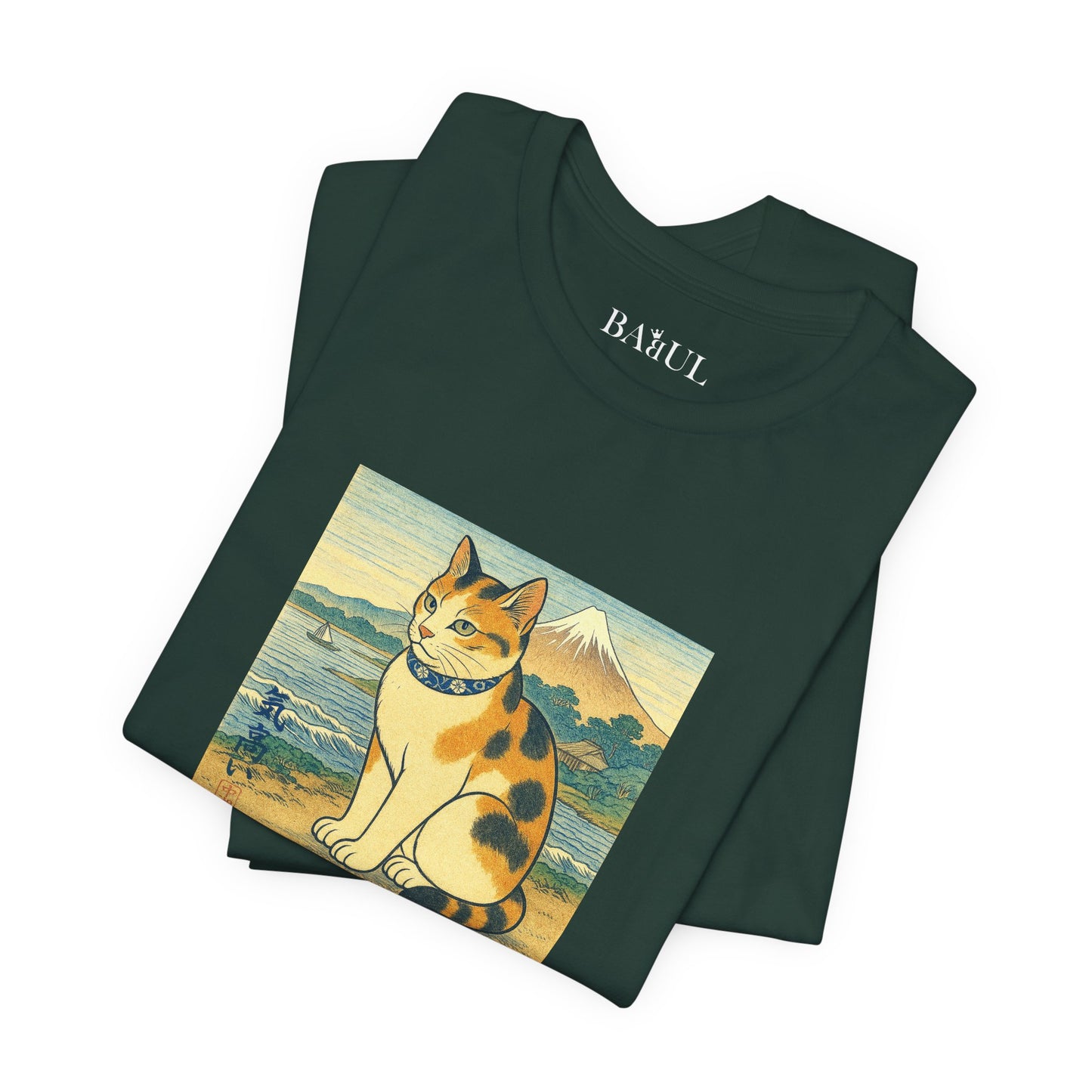 T-Shirt unisex CATART - Stile artistico giapponese UKIYO-E - Pittura iconica rivisitata con i gatti