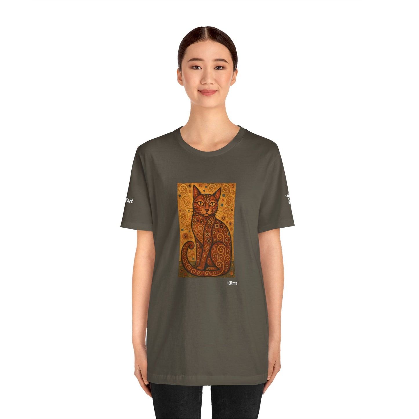 T-shirt unisex CATART - KLIMT - Arte classica, reinterpretata dai gatti.