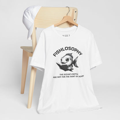 Fishlosophy Unisex Jersey Maglietta a maniche corte – Vedi la vastità anche in piccoli spazi.