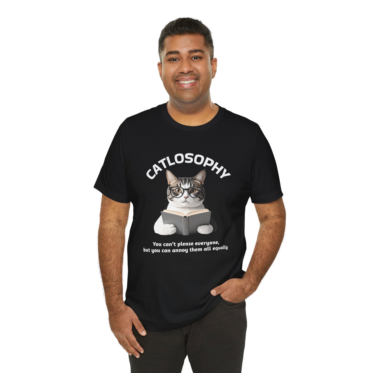 Catlosophy Unisex Jersey Maglietta a maniche corte – Design "Non puoi accontentare tutti"