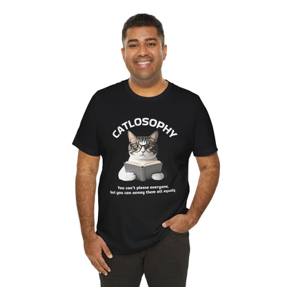 Catlosophy Unisex Jersey Maglietta a maniche corte – Design "Non puoi accontentare tutti"