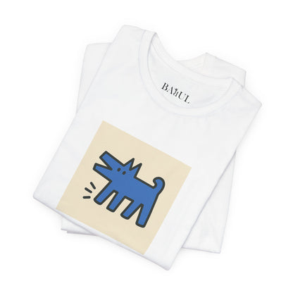 Unisex T-Shirt con cane DOGART  - KEITH HARING - Dipinto iconico rivisitato con i cani
