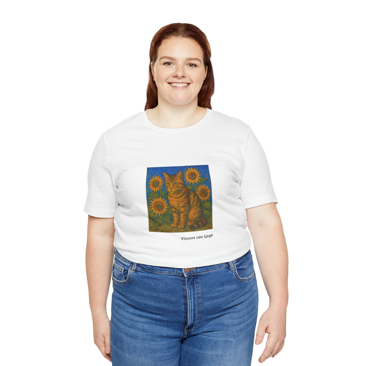T-shirt unisex CATART - Vincent van Gogh - Un dipinto iconico rivisitato con i gatti