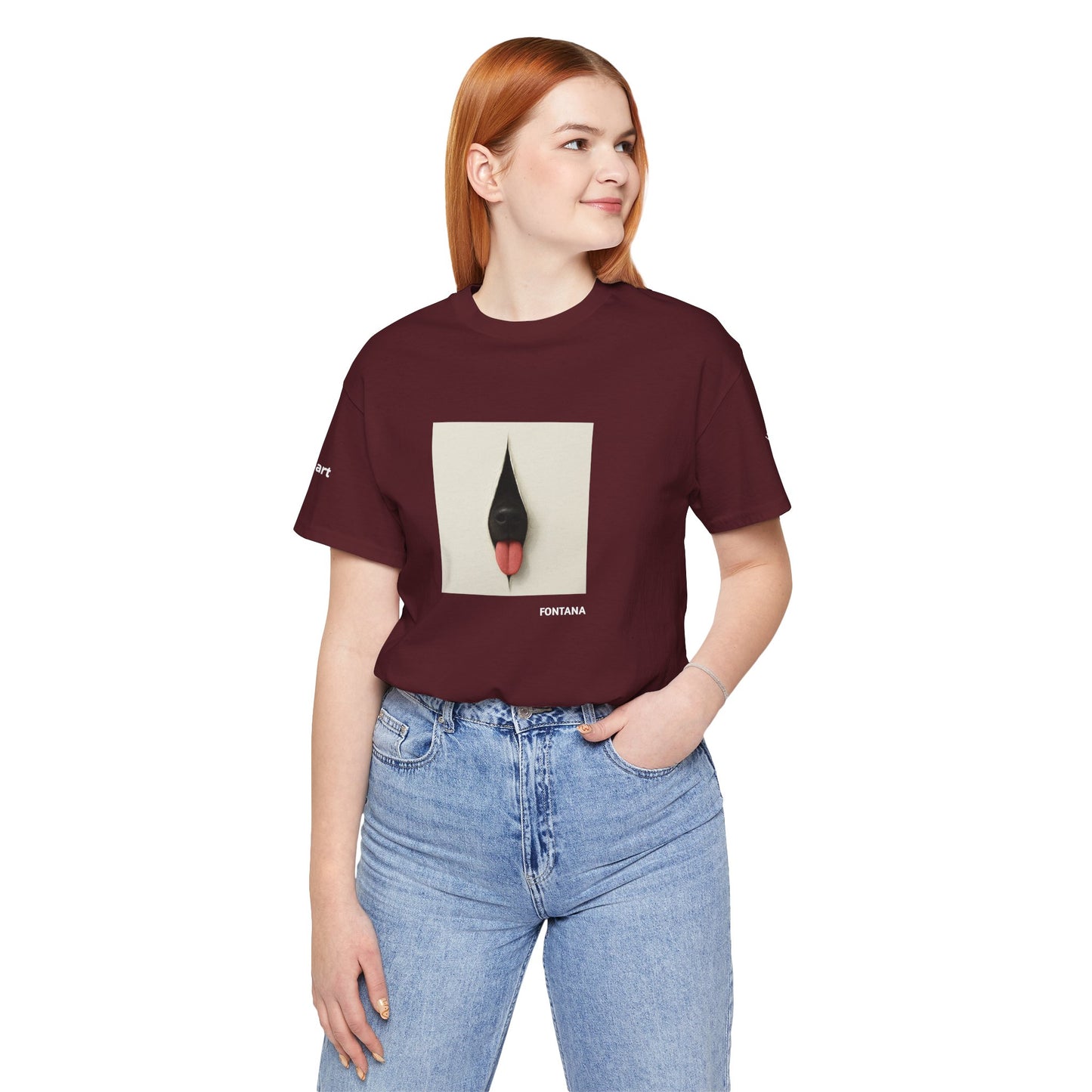 T-Shirt unisex  DOGART - FONTANA - Un dipinto iconico rivisitato con i cani