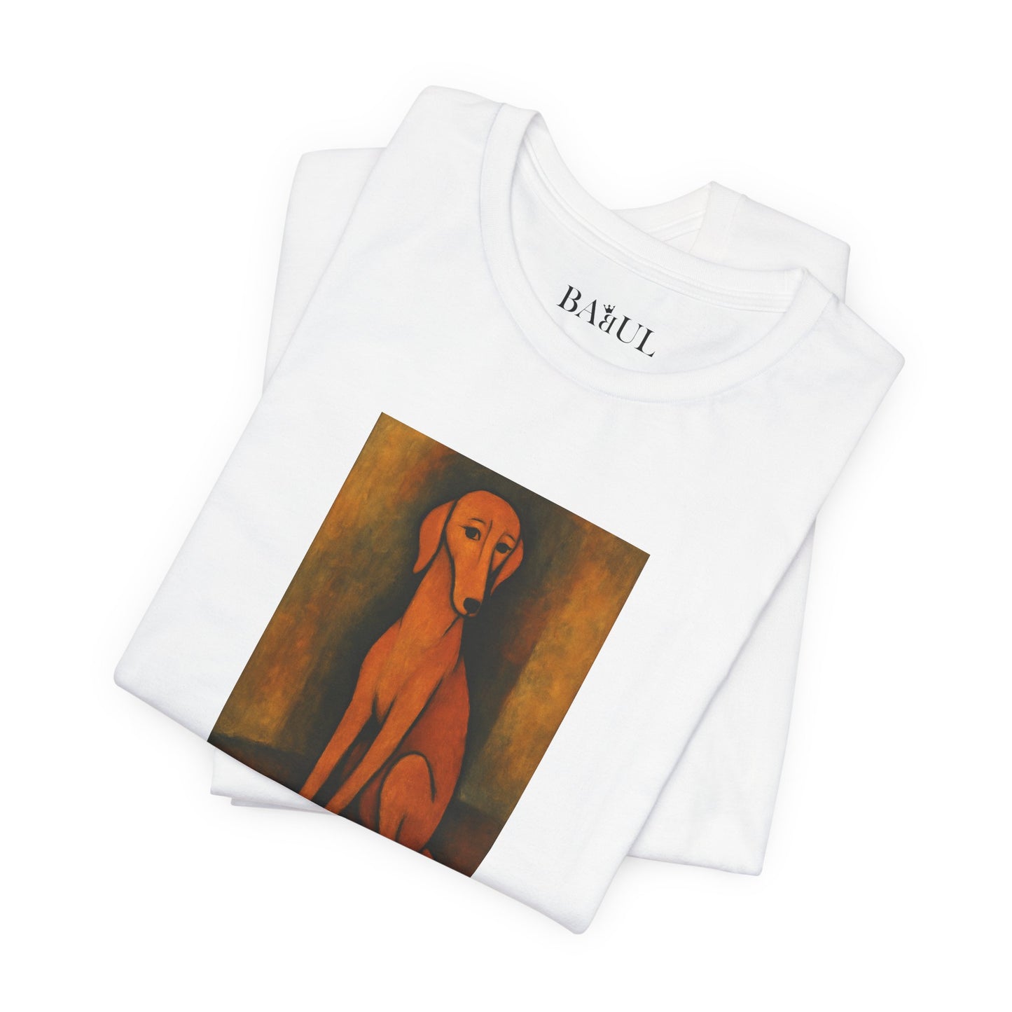 Unisex T-Shirt con cane DOGART  - MODIGLIANI - Un dipinto iconico rivisitato con i cani