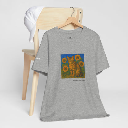 T-shirt unisex CATART - Vincent van Gogh - Un dipinto iconico rivisitato con i gatti