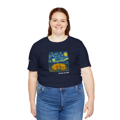 Unisex T-Shirt con cane DOGART  - VAN GOGH - Un dipinto iconico rivisitato con i cani