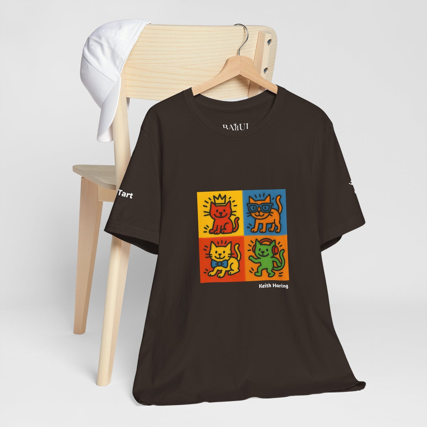 T-shirt unisex CATART - KEITH HARING - Un dipinto iconico rivisitato con i gatti