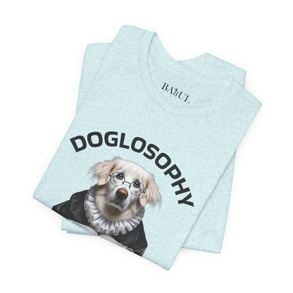 Maglietta a maniche corte unisex Doglosophy – Design "I cani sono come gli umani ma senza difetti"