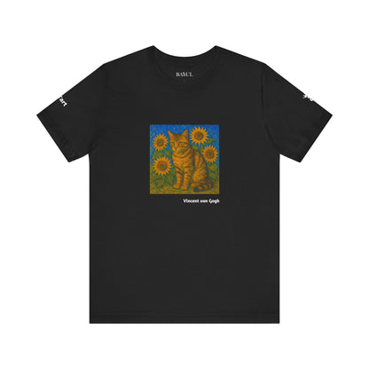 T-shirt unisex CATART - Vincent van Gogh - Un dipinto iconico rivisitato con i gatti