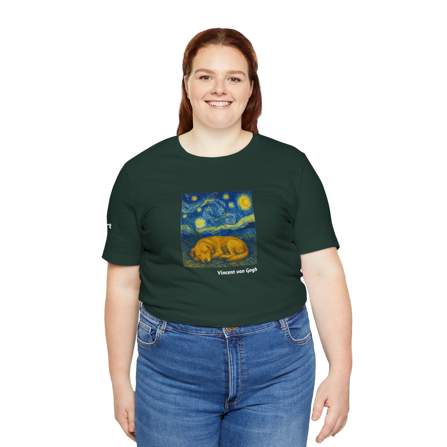 Unisex T-Shirt con cane DOGART  - VAN GOGH - Un dipinto iconico rivisitato con i cani