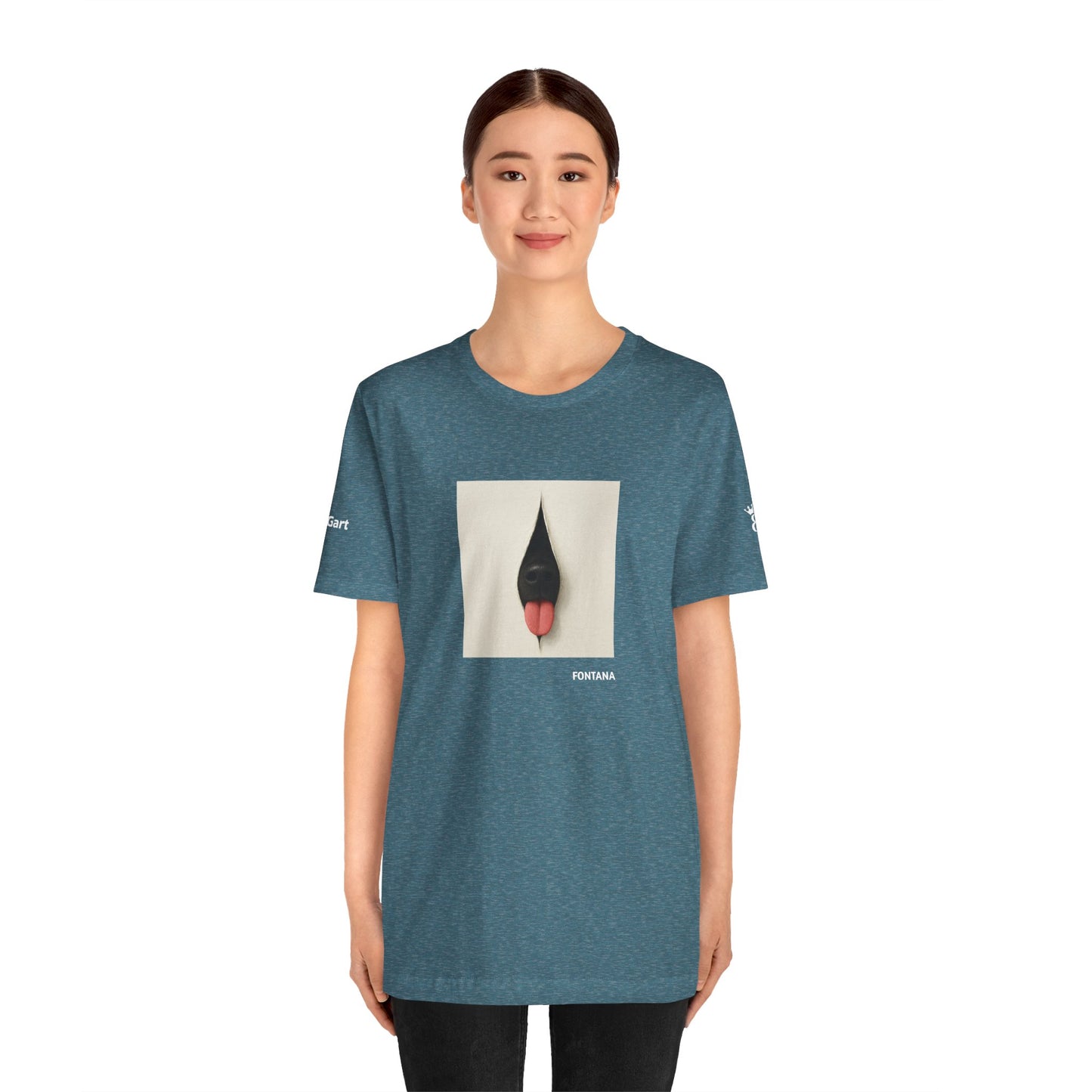 T-Shirt unisex  DOGART - FONTANA - Un dipinto iconico rivisitato con i cani