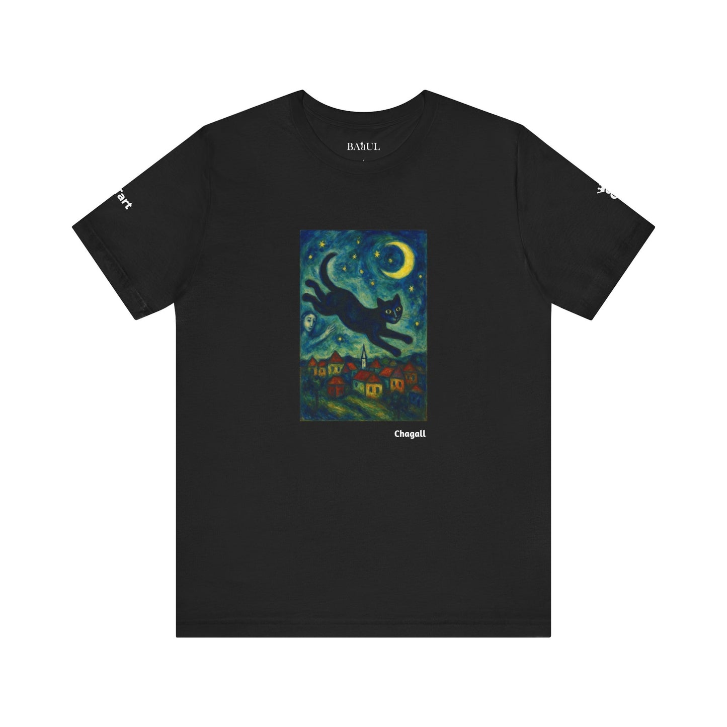 T-shirt unisex CATART - MARC CHAGALL - Un dipinto iconico rivisitato con i gatti