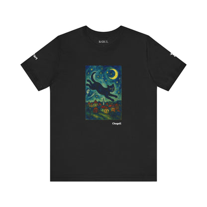 T-shirt unisex CATART - MARC CHAGALL - Un dipinto iconico rivisitato con i gatti