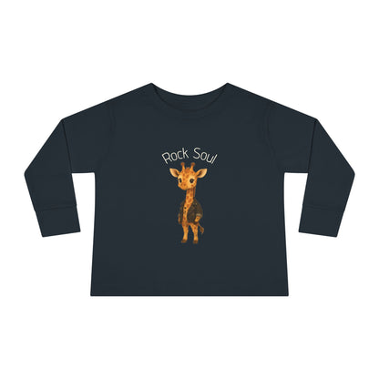 Magliette Rock Soul per bambini - Giraffa - Animali dolci con un ritmo ribelle