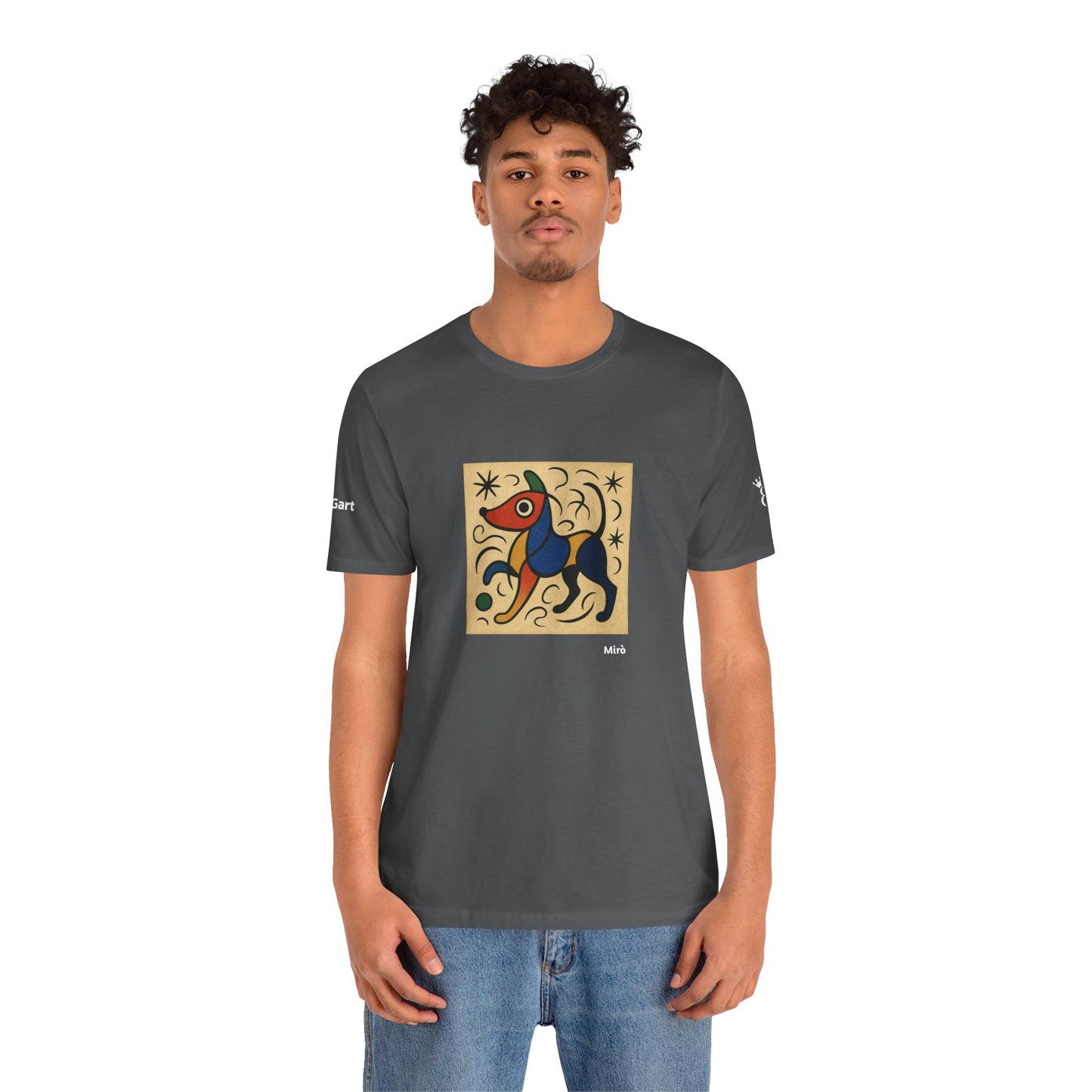 T-Shirt unisex  DOGART - MIRO - Dipinto iconico rivisitato con i cani