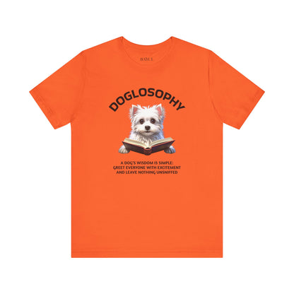 Doglosophy Unisex Jersey Short Sleeve Tee –  "A Dog's wisdom is simple" Design