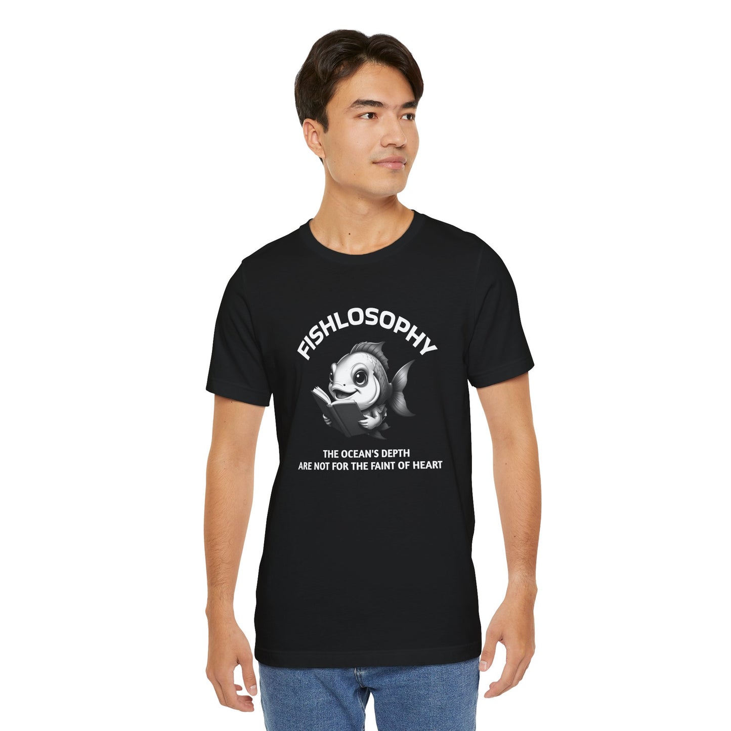 Fishlosophy Unisex Jersey Maglietta a maniche corte – Vedi la vastità anche in piccoli spazi.