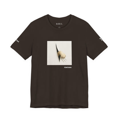 T-shirt unisex CATART - FONTANA - Un dipinto iconico rivisitato con i gatti