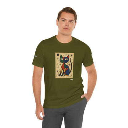 T-shirt unisex CATART - MIRO - Dipinto iconico rivisitato con i gatti