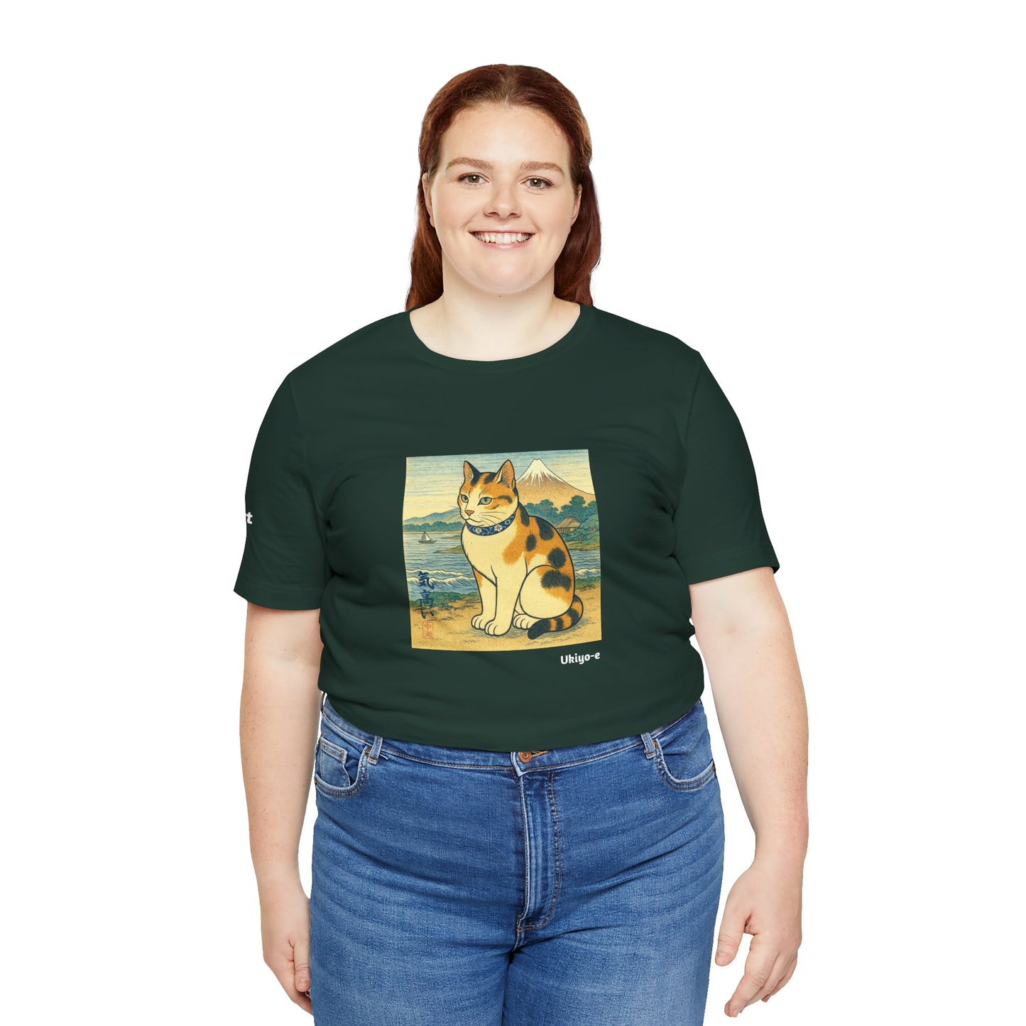 T-Shirt unisex CATART - Stile artistico giapponese UKIYO-E - Pittura iconica rivisitata con i gatti