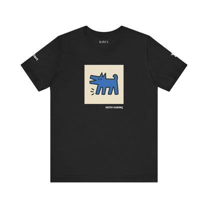 Unisex T-Shirt con cane DOGART  - KEITH HARING - Dipinto iconico rivisitato con i cani