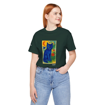 T-shirt unisex CATART - MARC CHAGALL - Un dipinto iconico rivisitato con i gatti