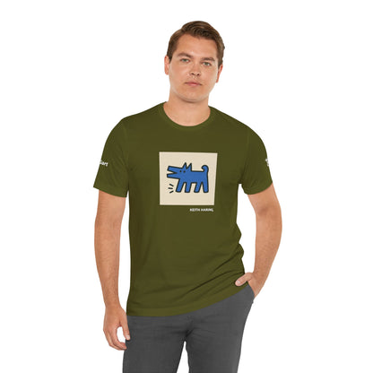 Unisex T-Shirt con cane DOGART  - KEITH HARING - Dipinto iconico rivisitato con i cani