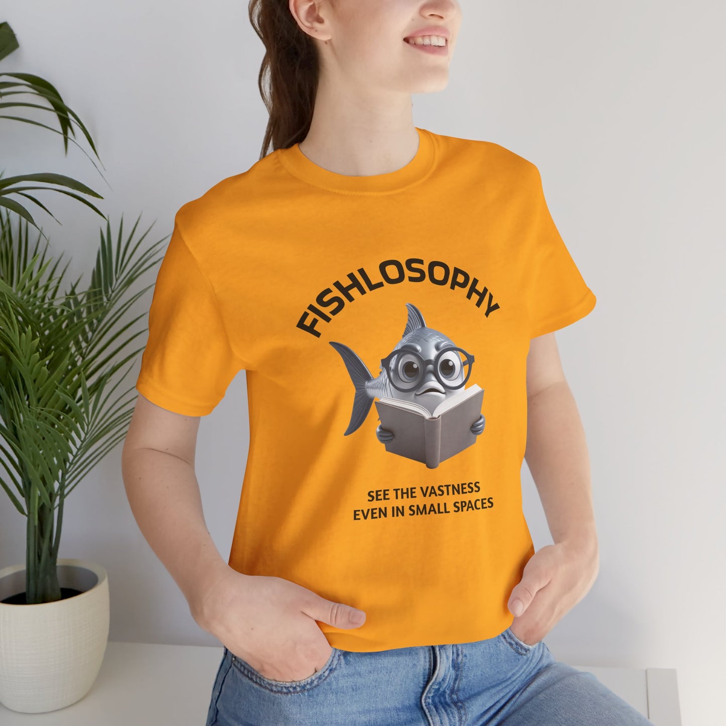 Fishlosophy Unisex Jersey Maglietta a maniche corte – Vedi la vastità anche in spazi ristretti.