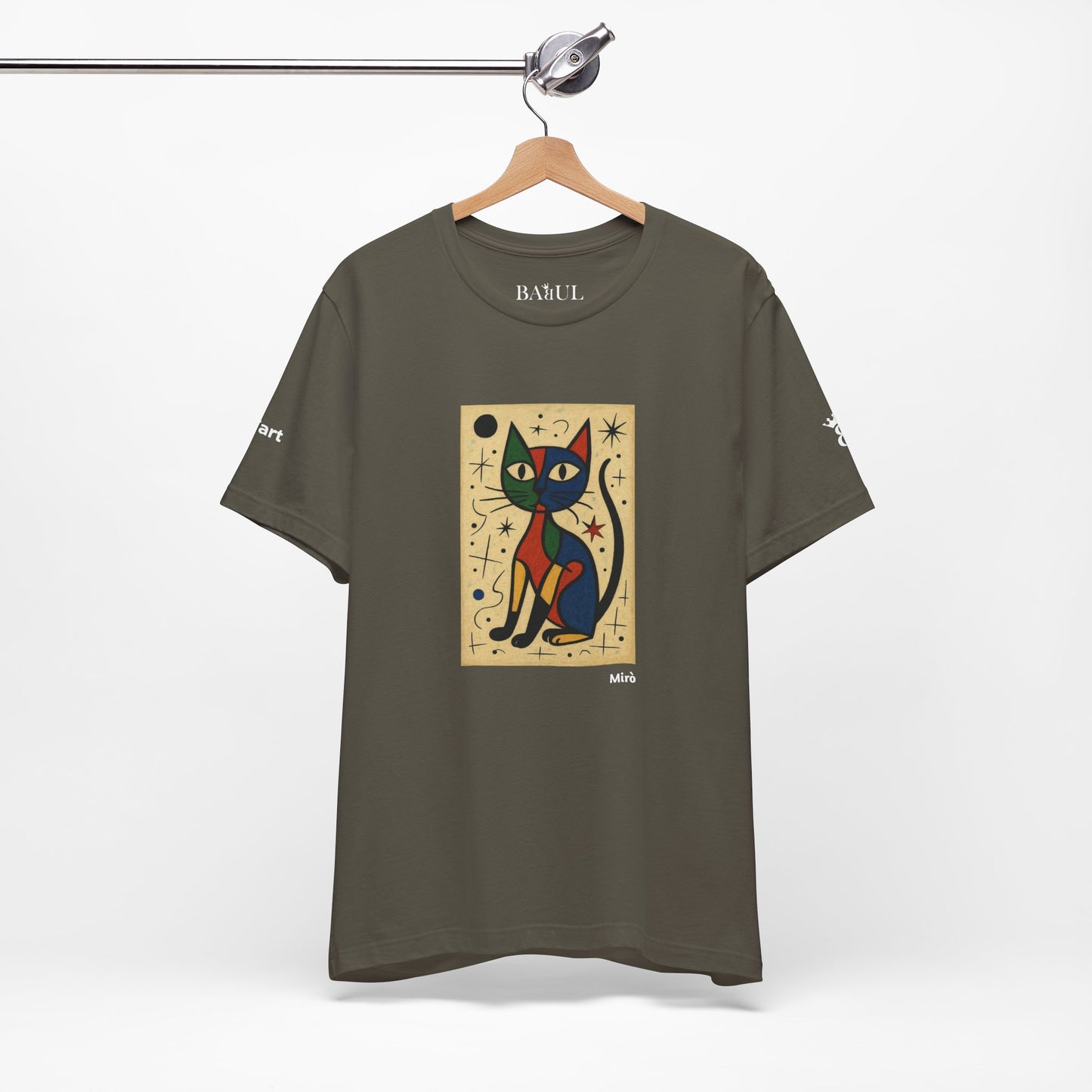 T-shirt unisex CATART - MIRO - Dipinto iconico rivisitato con i gatti