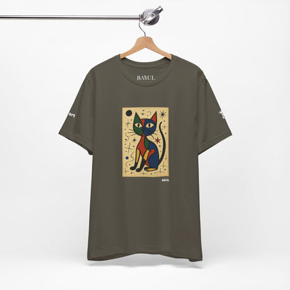 T-shirt unisex CATART - MIRO - Dipinto iconico rivisitato con i gatti
