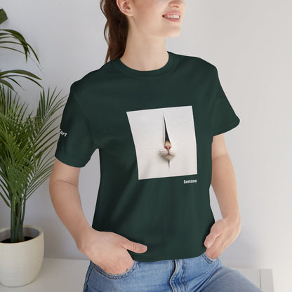 T-shirt unisex CATART - FONTANA - Un dipinto iconico rivisitato con i gatti