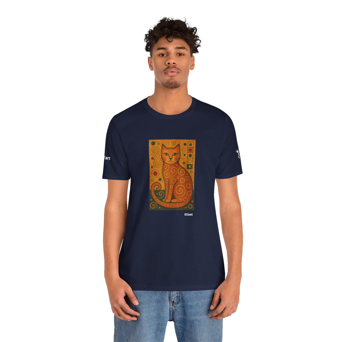 T-shirt unisex CATART - KLIMT - Dipinto iconico rivisitato con i gatti