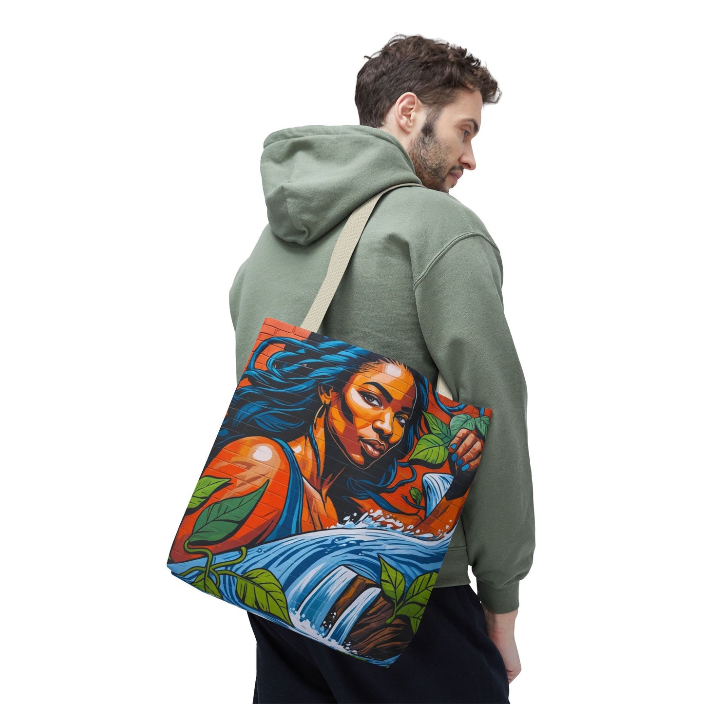 Artistic Surge - Eco-Friendly Canvas Tote Bag - WOMAN WITH WATER