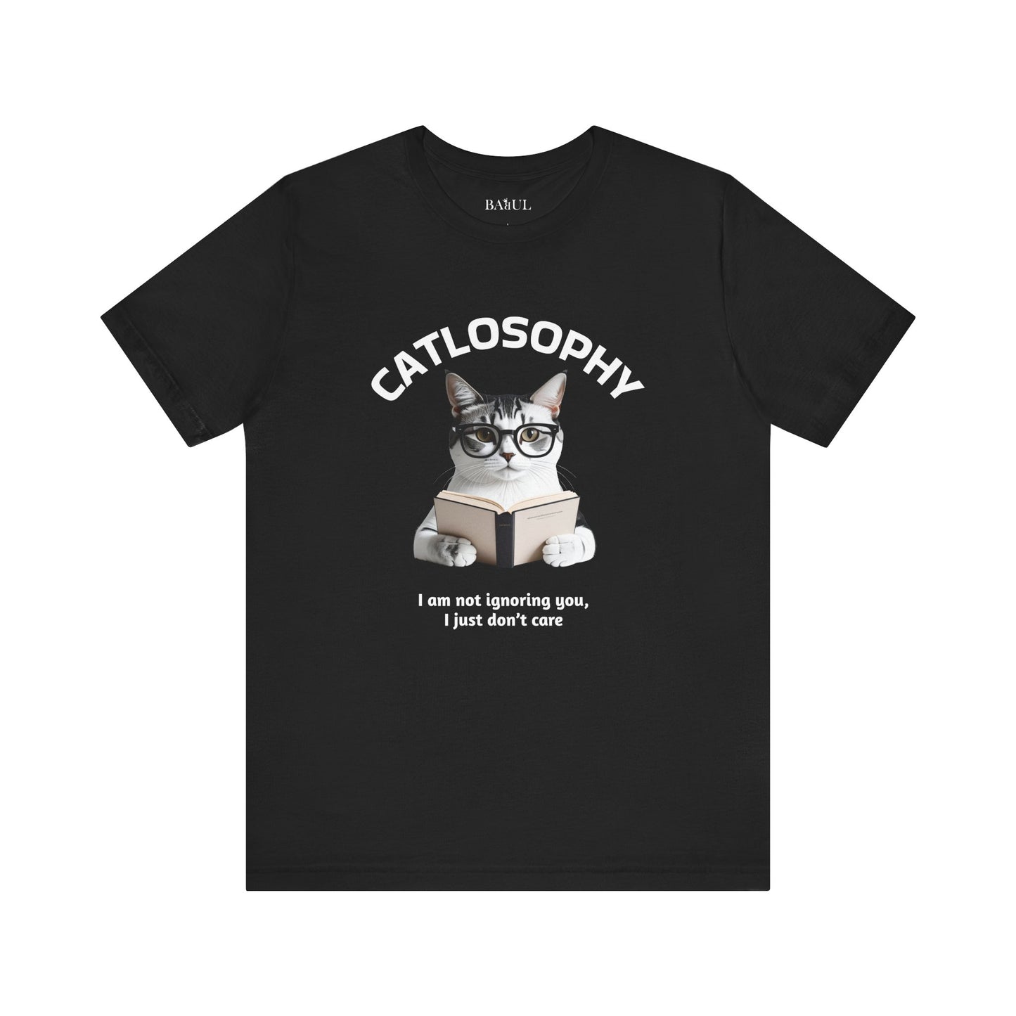 Catlosophy Unisex Jersey Maglietta a maniche corte – Design "Non ti sto ignorando, solo che non me ne frega niente"