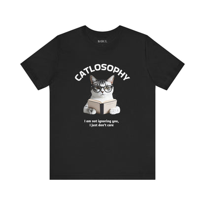 Catlosophy Unisex Jersey Maglietta a maniche corte – Design "Non ti sto ignorando, solo che non me ne frega niente"