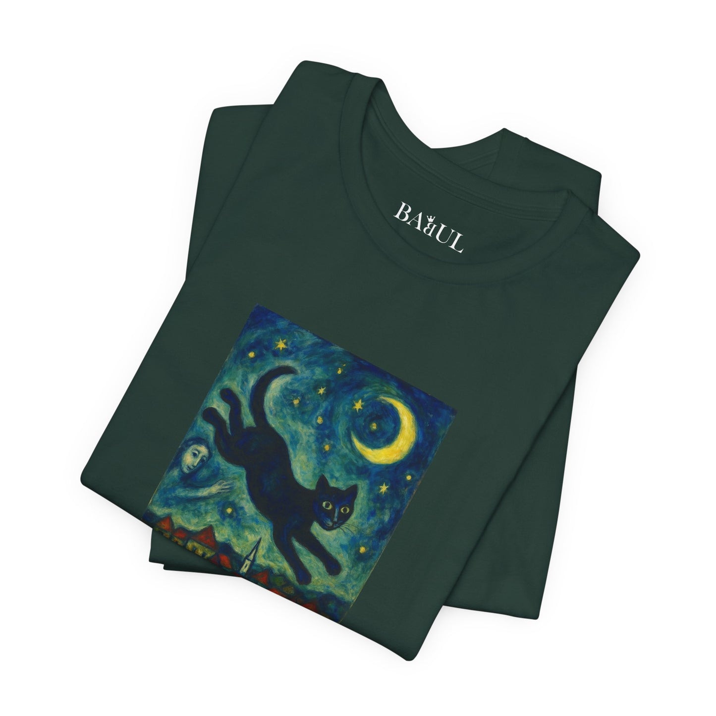 T-shirt unisex CATART - MARC CHAGALL - Un dipinto iconico rivisitato con i gatti