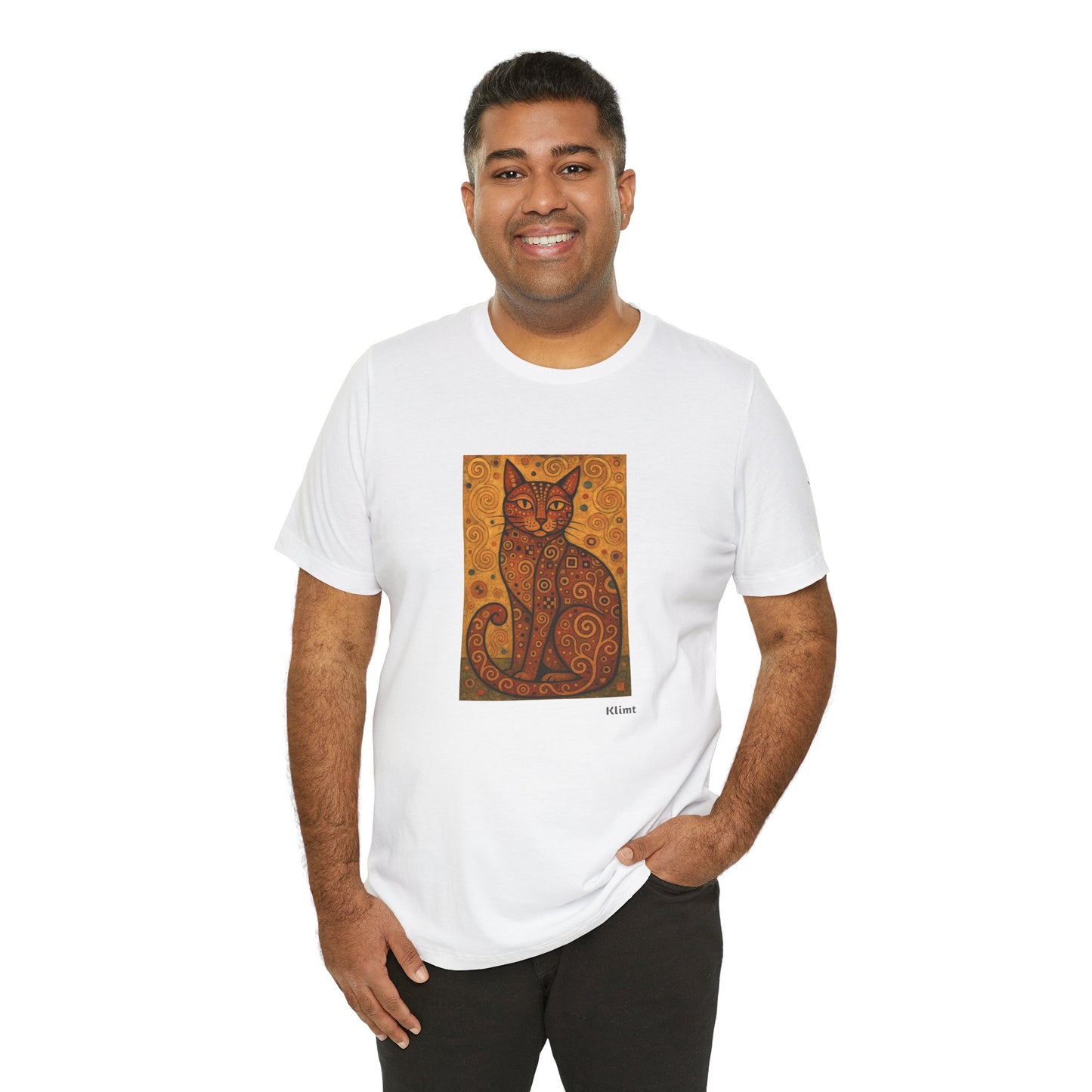 T-shirt unisex CATART - KLIMT - Arte classica, reinterpretata dai gatti.