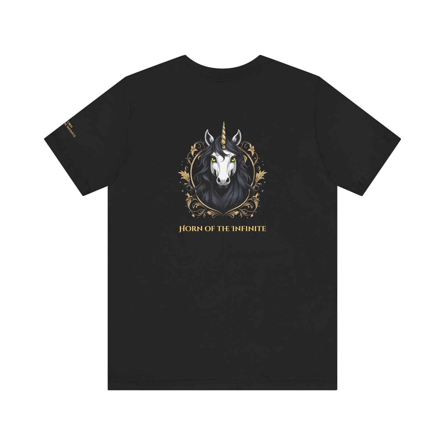 Unicorno – Corno dell'Infinito – Maglietta Magic Animals solo nera (grafica sul retro)