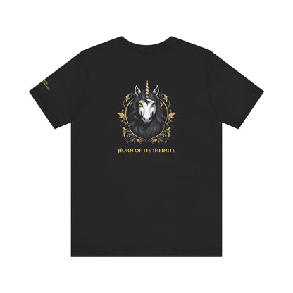 Unicorno – Corno dell'Infinito – Maglietta Magic Animals solo nera (grafica sul retro)