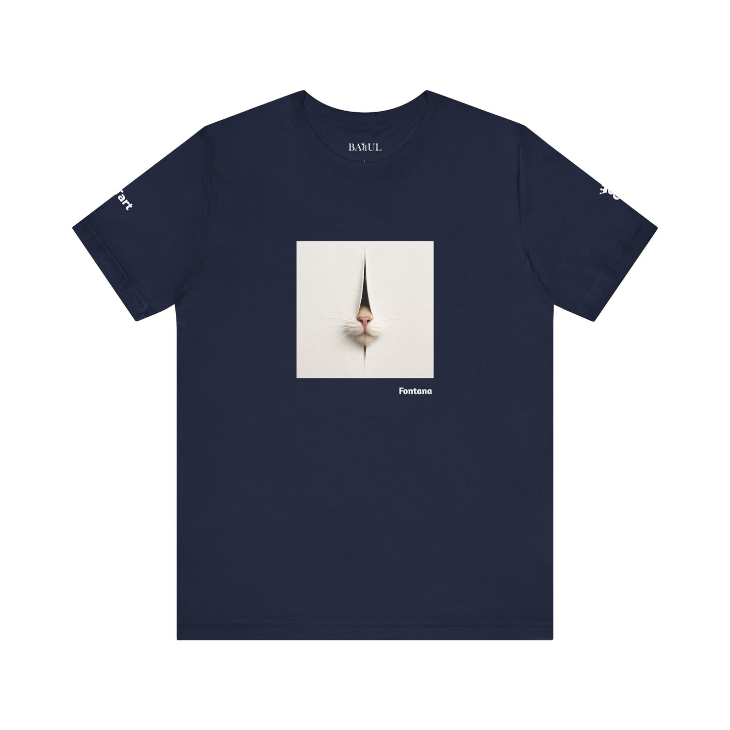 T-shirt unisex CATART - FONTANA - Un dipinto iconico rivisitato con i gatti