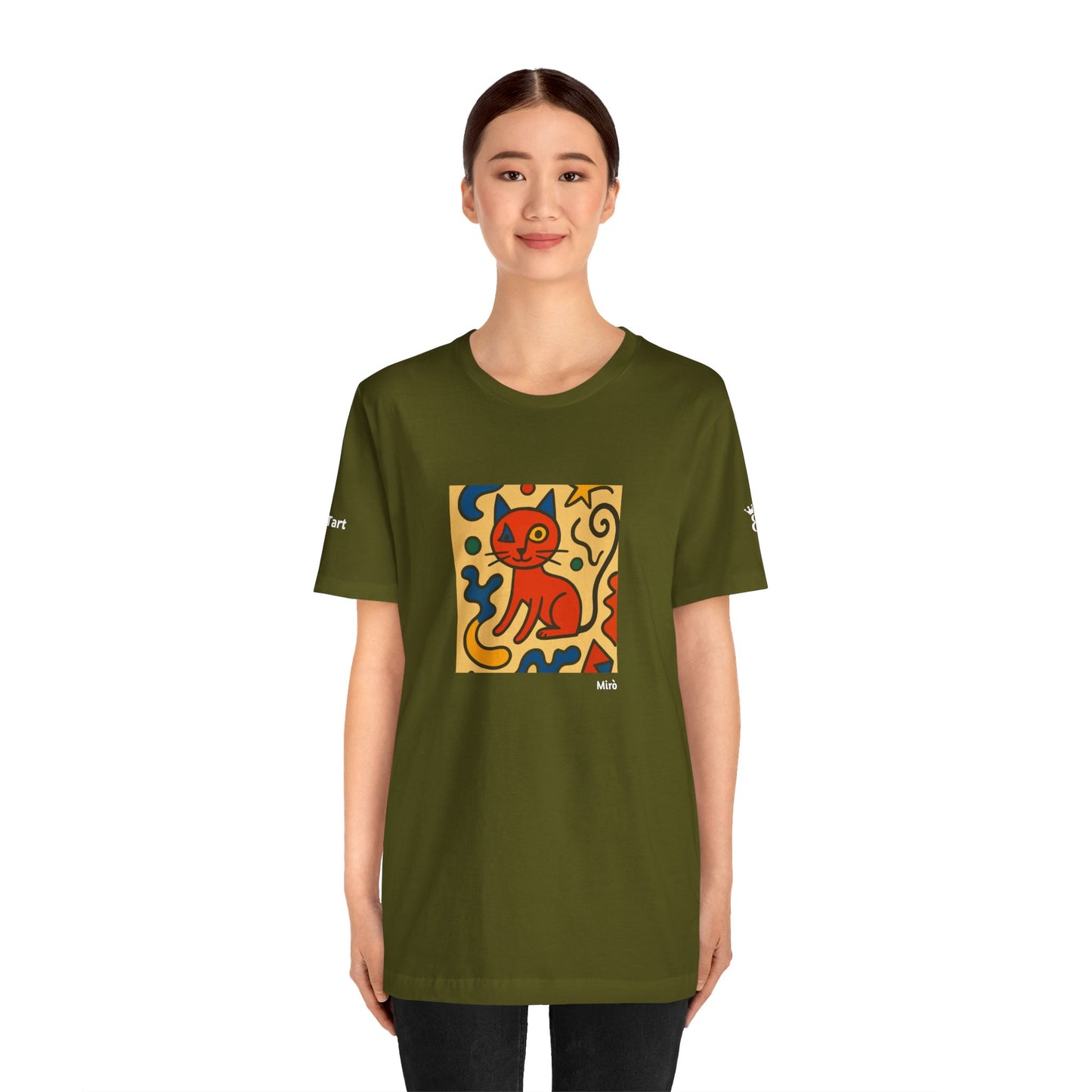 T-shirt unisex CATART - MIRO - Dipinto iconico rivisitato con i gatti