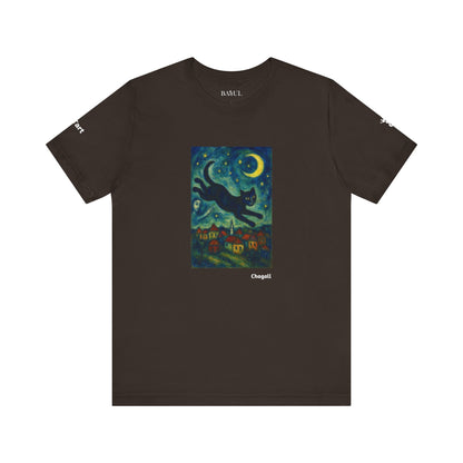 T-shirt unisex CATART - MARC CHAGALL - Un dipinto iconico rivisitato con i gatti