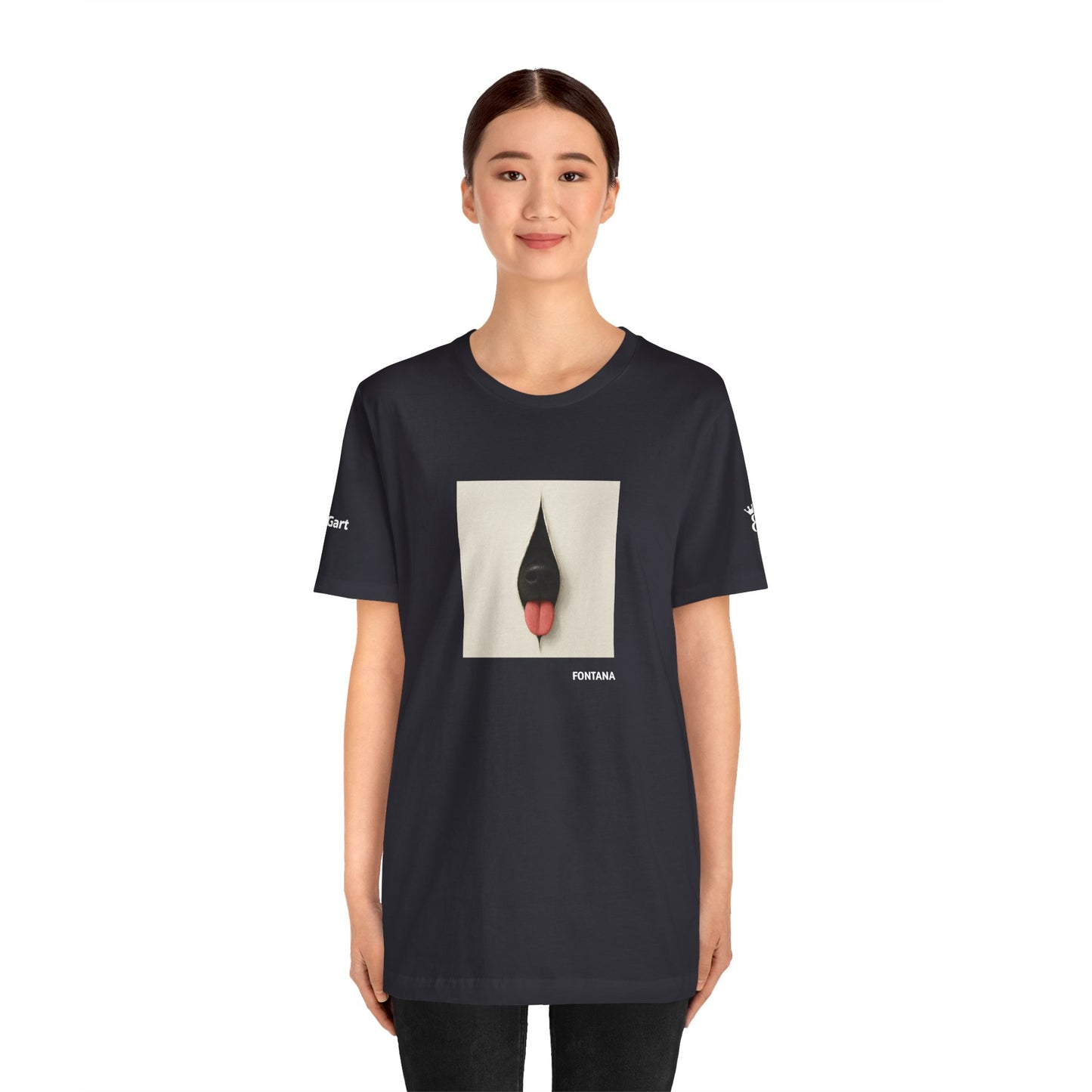 T-Shirt unisex  DOGART - FONTANA - Un dipinto iconico rivisitato con i cani