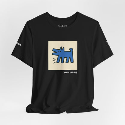 Unisex T-Shirt con cane DOGART  - KEITH HARING - Dipinto iconico rivisitato con i cani
