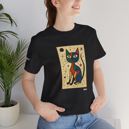 T-shirt unisex CATART - MIRO - Dipinto iconico rivisitato con i gatti